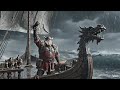 Santa as a Viking singing a sea shanty during a storm #santa #viking #longship #seashanty