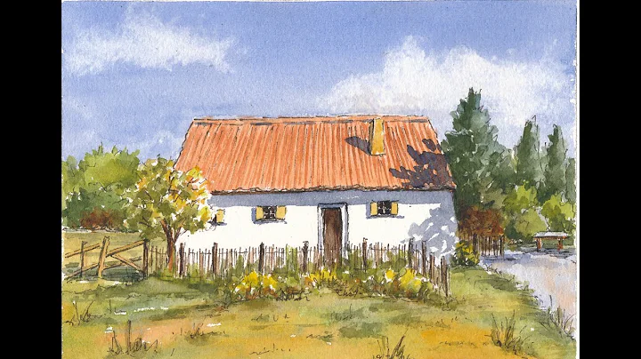 Line and Wash Cottage Watercolor Skills Class Trailer