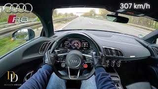 2021 Audi R8 V10 performance Quattro [5.2 620 HP] On German Autobahn (4K) POV 2023