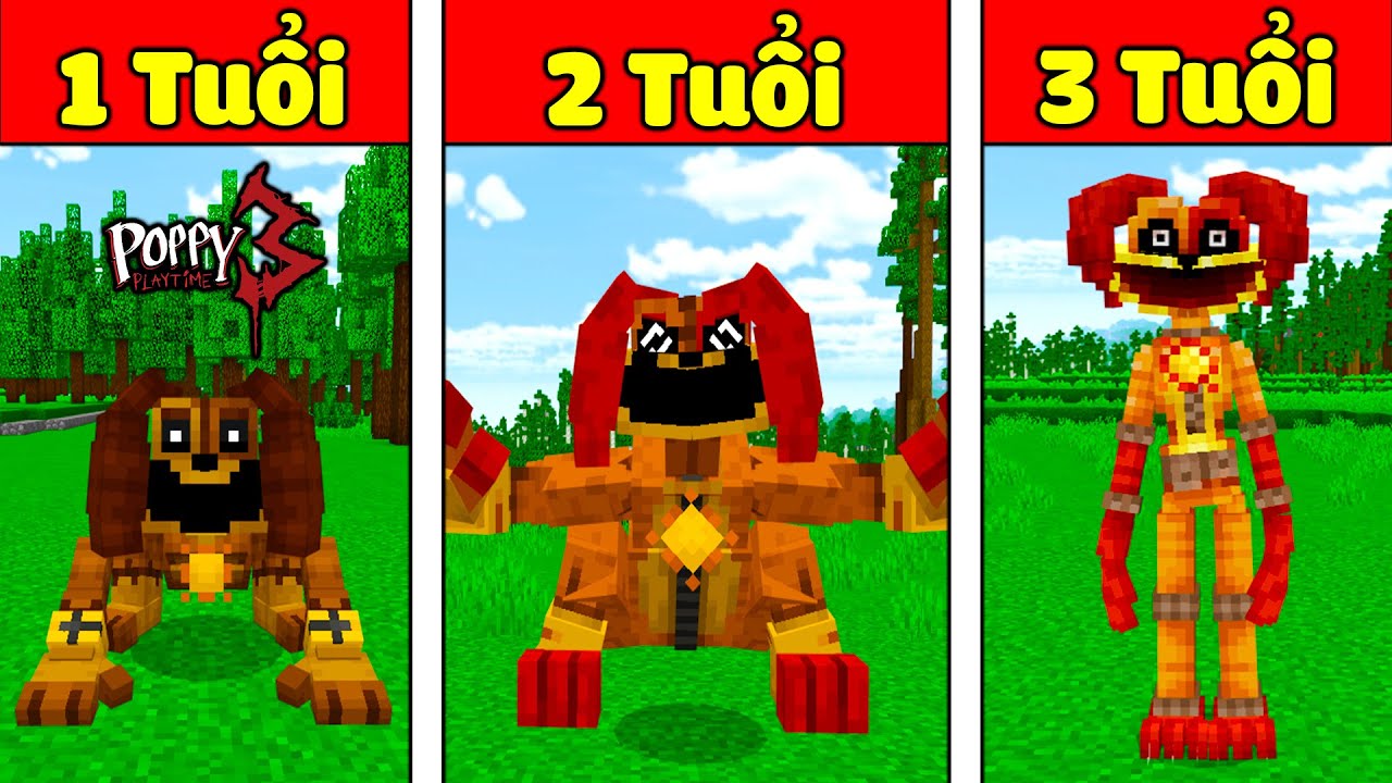 JAYGRAY SÁNG TẠO THÀNH CÔNG GIA ĐÌNH CHÓ DOGDAY TRONG MINECRAFT*POPPY ...