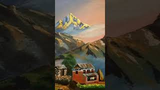 DIY Acrylic Painting - Way to the Himalayas #painting #arcylicpainting #himalayas #nepal