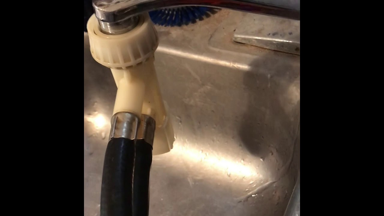 Frigidaire portable dishwasher connection YouTube