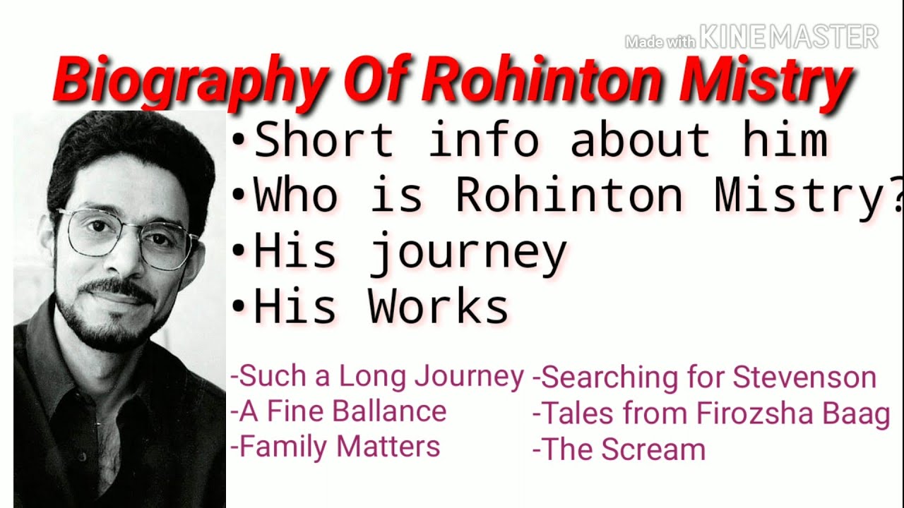 Die Quadratur Des Glücks Roman Rohinton Mistry A Short Biography of Rohinton Mistry's|Literary Author| - YouTube