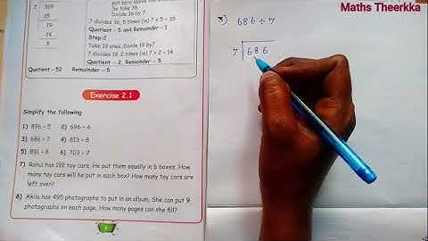 4th Standard Maths Term 3 | Unit 2 Number | Exercise 2.1