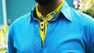 A STYLISH Way To PREVENT SHIRT STAINS | How to Style a Neckerchief