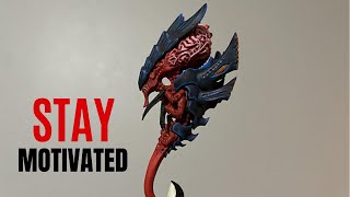 Staying Motivated while Batch Painting Tyranids in the Hive Fleet Behemoth Color Scheme