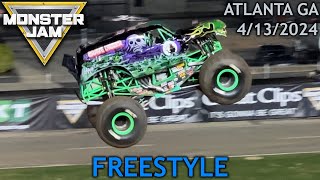 Monster Jam Atlanta GA - 2024, April 13th (Freestyle) 4K 60fps