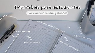 20 Imprimibles para estudiantes ✨ ( para study planner)