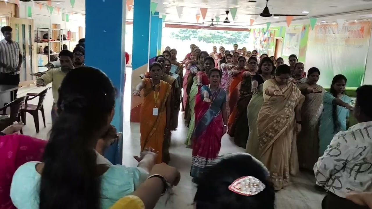 Prayer conducted for teachers on teachers' induction training day.
