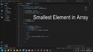 Program to print the smallest element in an array using Java in Visual Studio Code