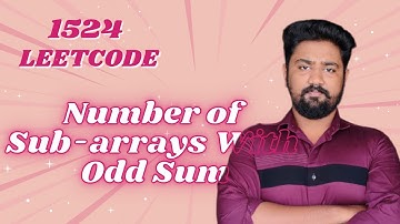Find Number of Subarrays with Odd Sum | Optimal Java Solution | Leetcode 1524