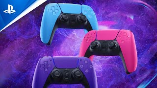 New DualSense Controllers | Starlight Blue, Galactic Purple and Nova Pink | PS5