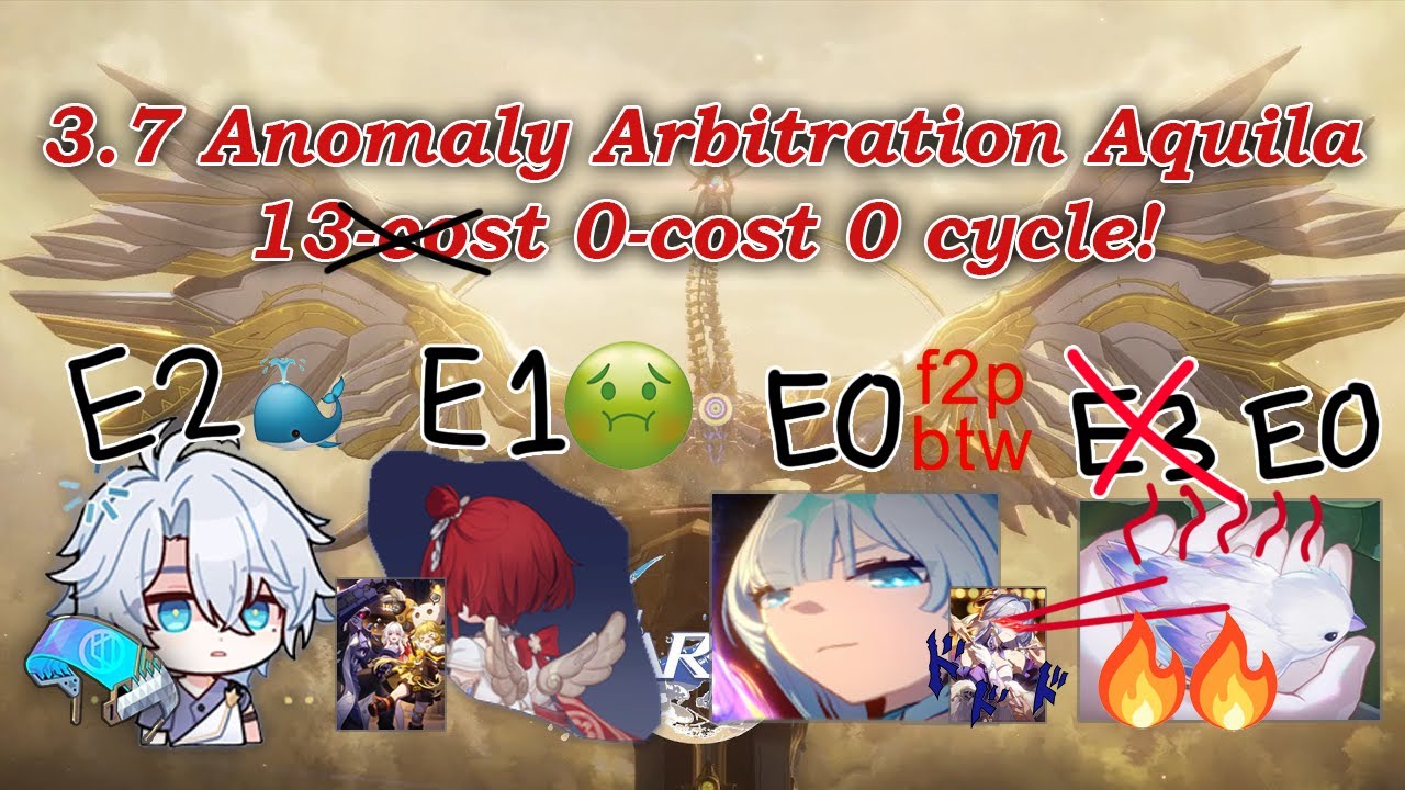 HSR 3.7 Anomaly Arbitration E2S1 Phainon 0 cycle Aquila! YouTube