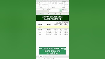 ADVANCE FILTER USING MACRO RECORDER