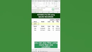 ADVANCE FILTER USING MACRO RECORDER