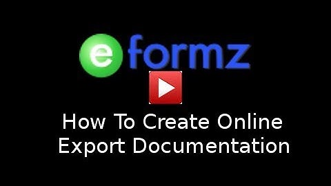 Online software for Single Page Export Documentation in E-formz