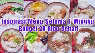 Inspirasi Menu Masakan Sehari-hari Selama 1 Minggu |Budget 20 Ribu