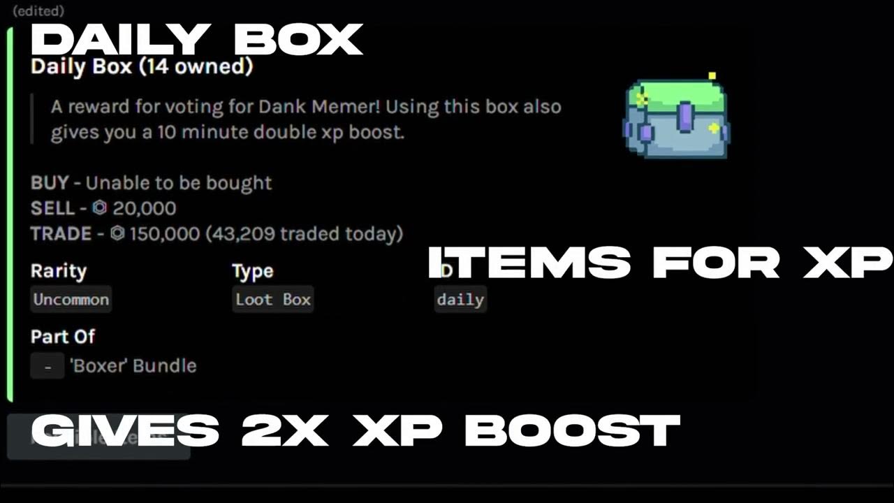 How to level up the fastest in dank memer Get 1000 XP boost Get