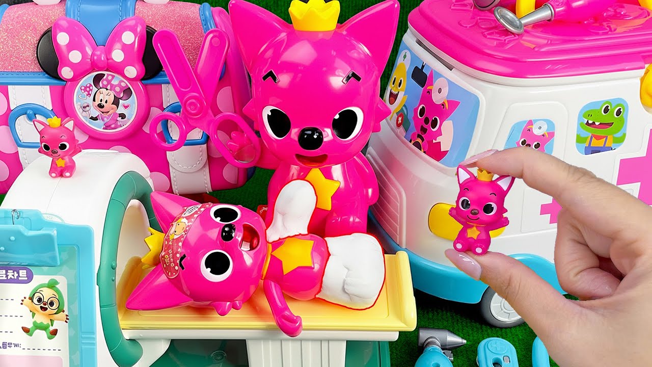 14 Minutes Satisfying Unboxing Juguetes Doctor Pinkfong, Colección Pinkfong Playset ASMR