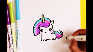 kawaii unicorn drawing draw drawings paintingvalley