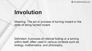 Involution Meaning