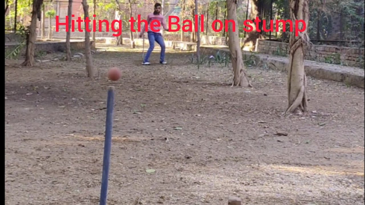 Ball hit the stump practice practice YouTube