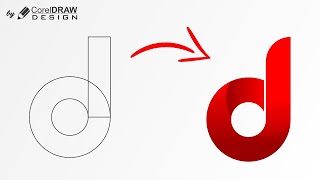 Modern D Letter Logo Design | Coreldraw Tutorials | Graphic Design Tutorials | CoreldrawDesigns