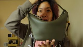 Unbox : Loewe mini Hammock Hobo bag สีเขียวกากี สวยเท่มากเลยยยย l What fits l Mod shots