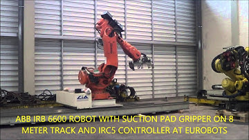 ABB IRB 6640 INDUSTRIAL ROBOT ON 8 METER TRACK