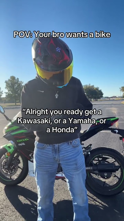 POV: you’re helping bro get his first bike… 😳 w/gninja_400
