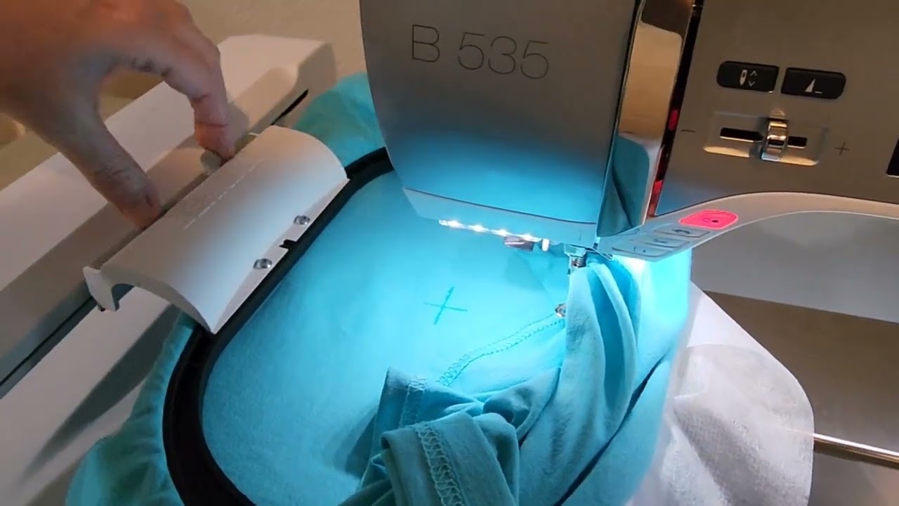 Bernina Freearm Hoop on Tshirt