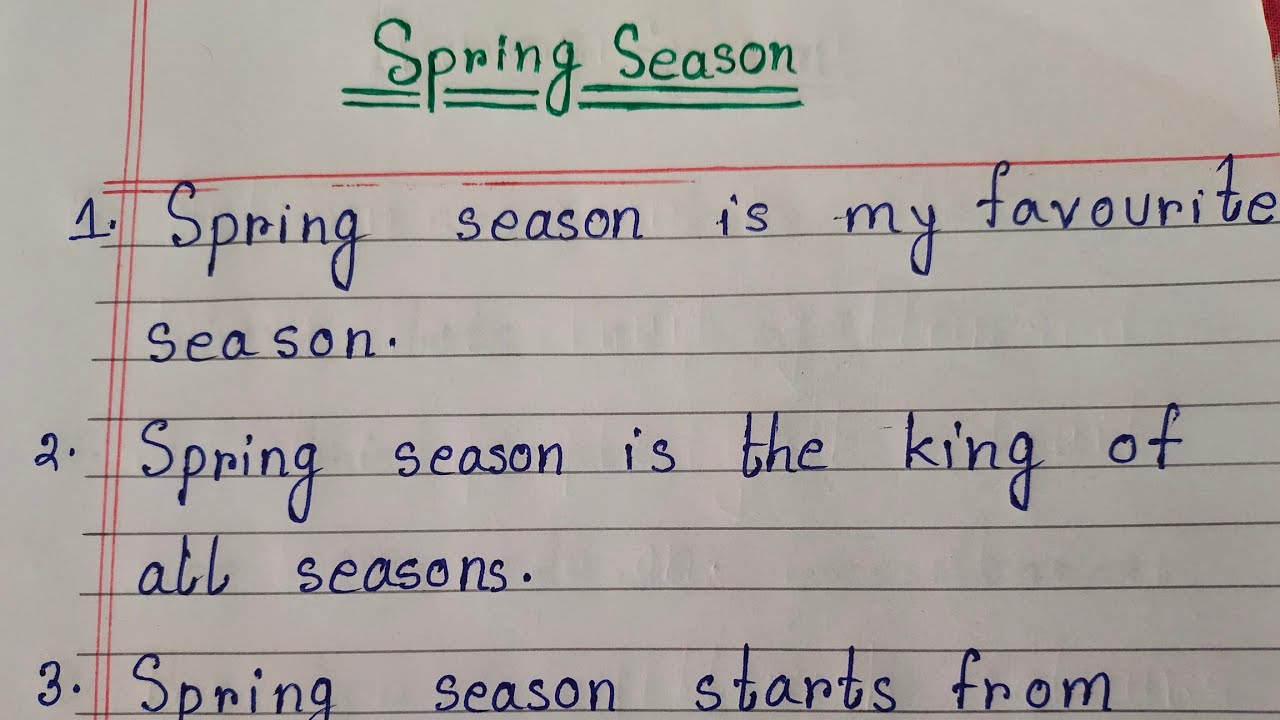 spring season essay for class 6