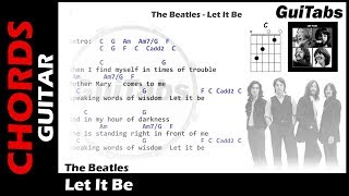 LET IT BE 🙏 - The Beatles ( Lyrics - GUITAR Chords 🎸- Karaoke ) chords