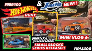 HOT WHEELS HUNT & JADA TOYS MINI VLOG 6: BATMOBILE PULL BACK SPEEDERS & FAST & FURIOUS SMALL BLOCKS