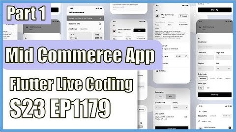 [Flutter] Flutter Live Coding EP1179 (Mid Commerce App Part 1)
