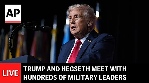 LIVE: Trump and Hegseth address hundreds of military leaders