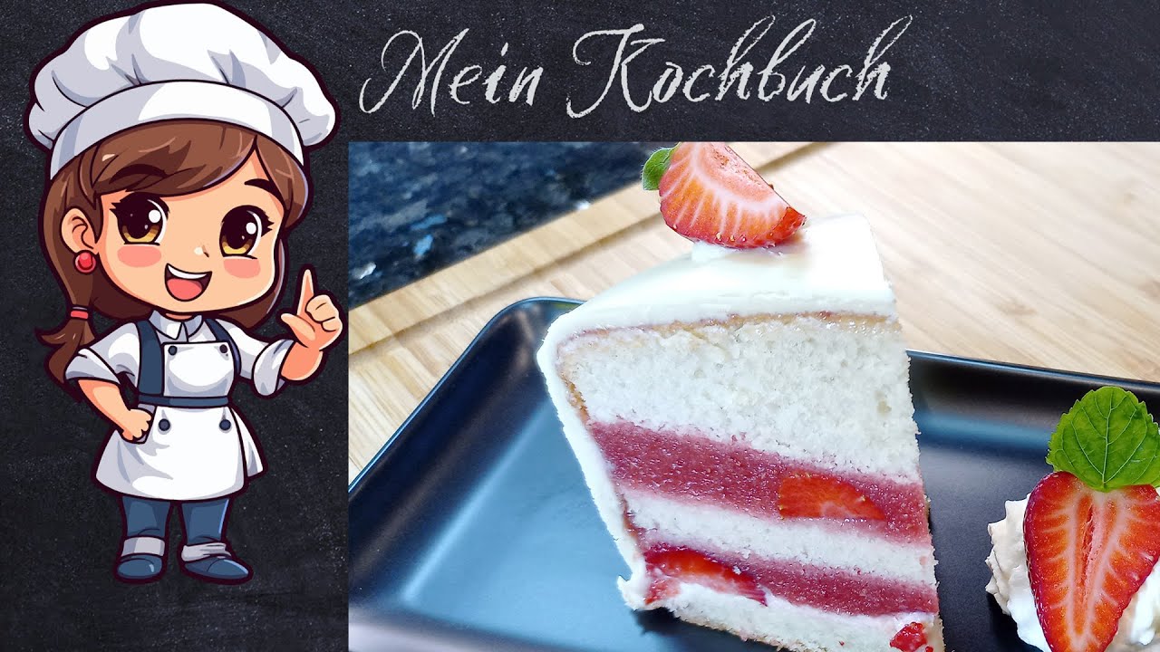 Leckere Erdbeeren-Torte mit weißer Schokolade - Schritt-für-Schritt-Anleitung