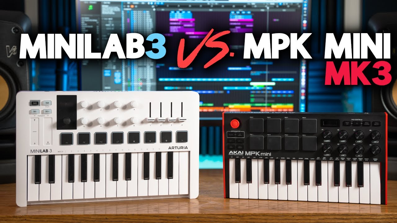 Arturia MINILAB 3 VS Akai MPK Mini Mk.3 - Which MIDI Keyboard should YOU  choose? 