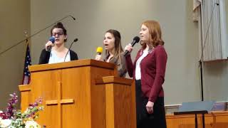 2020 01 06 Christy Rebecca and Laurie sing Turn Your Eyes Upon Jesus
