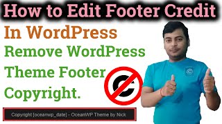 Edit WoredPress Theme Footer Copyright | How to Change WordPress Theme Footer Copyright