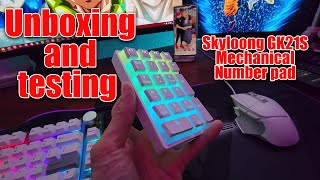 Skyloong GK21S Mechanical Numeric Keyboard Unboxing and Product test - No.33