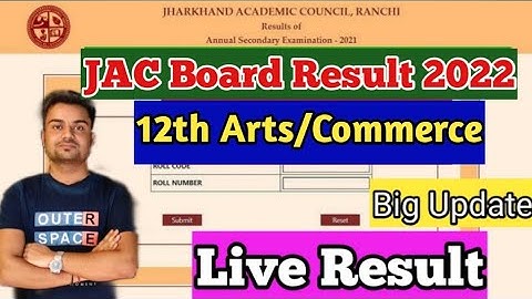 JAC Board class 12 Arts Commerce result Live