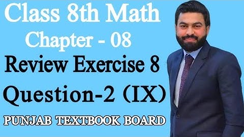 Class 8th Math Unit 8-Review Exercise 8 Question 2 (IX)-How to Construct Parallelogram with compass