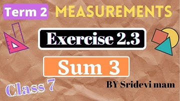 7th maths tamil Term 2 Chapter 2 measurements exercise 2.3 sum 3 tn samacheer class 7 std 2nd term
