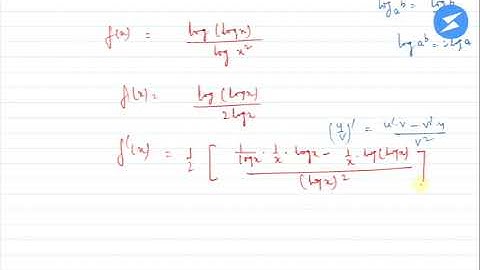 Choose the correct option:If f(x)=logx^2(logx)then f