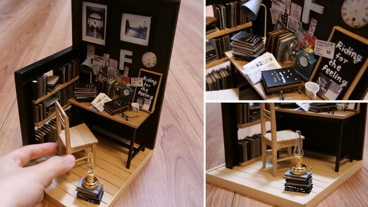 Miniature Dollhouse Kit | Work Space Industrial Style