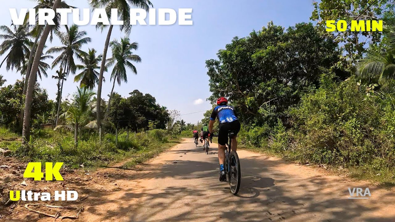 Virtual Bike Riding Indoor Cycling Workout Sri Lanka Ride 4K Video 50 min Virtual Bike Ride ...