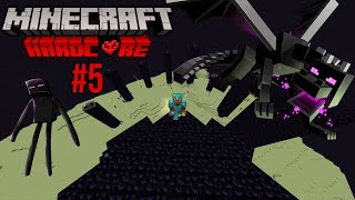 PELEO CON EL DRAGON!!⚔️⚔️ CASI PIERDO AL LLEGAR 😕😕 | MINECRAFT HARDCORE #5 (creo xd)