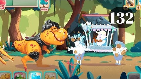 Dino Bash level 132 Android walk-through Gameplay (Frost shock Shot Used)...!