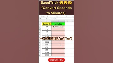 ExcelTrick#Convert SECONDS to MINUTES in Excel#Excel#exceltutorial#exceltips#shorts#viral#excelshort